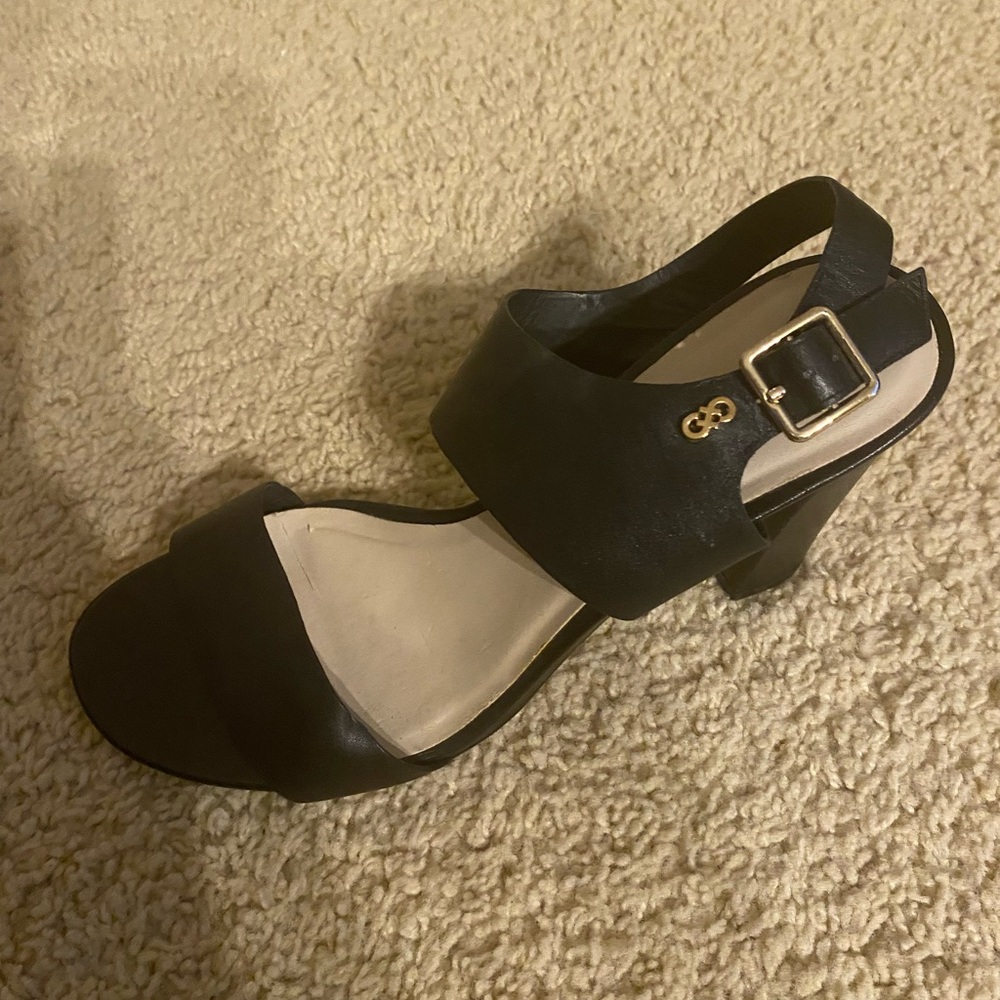 Cole Haan Black Heels with Ankle Strap